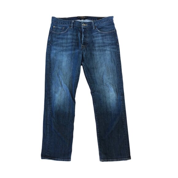 Lucky Brand 221 Original Straight Mens Jeans 36x30 Blue Denim 98% Cotton - Picture 1 of 8